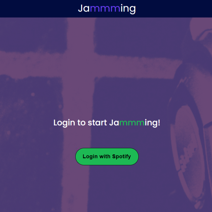 Screenshot of Jammming App